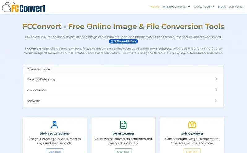 FCConvert Online File Conversion Platform Development