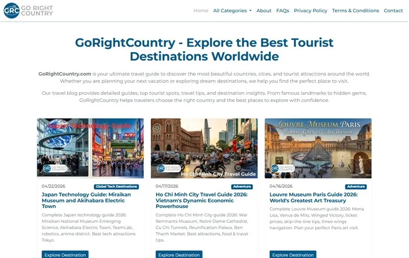 GoRightCountry Travel Platform
