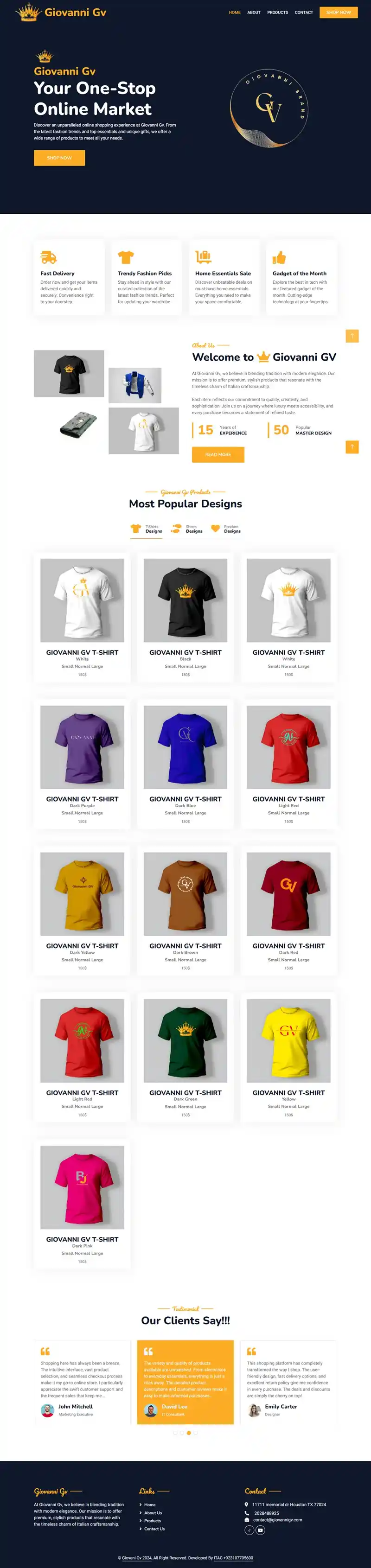 Giovanni GV – Best Website Design Project | Powerwebsols